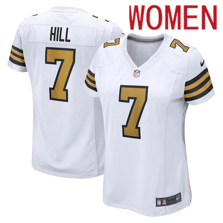 Women New Orleans Saints #7 Taysom Hill Nike White Alternate Game NFL Jersey